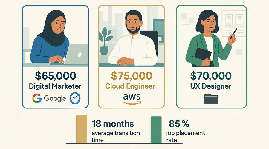 MENA professionals earning $65K-$75K through skills-based hiring certifications