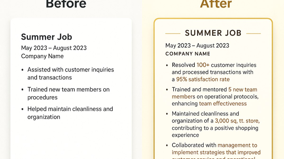 Transform Your Summer Job Into Resume Gold 7 Strategies
